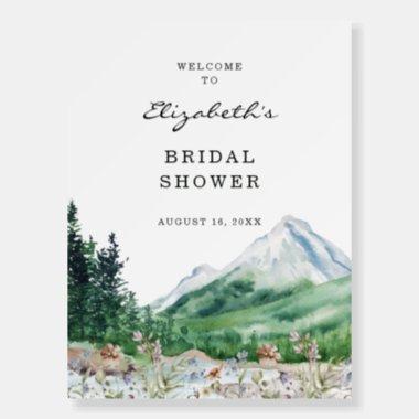 Rustic Mountain Wildflower | Boho Bridal Shower Foam Board