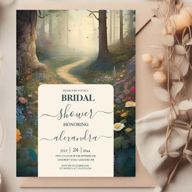 Rustic Mountain Woodland Forest Bridal Shower Invitations