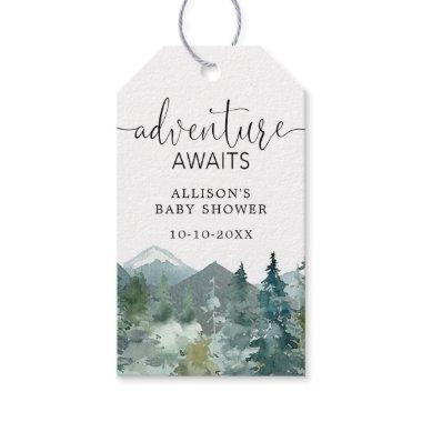 Rustic mountains outdoor theme forest woods favor gift tags