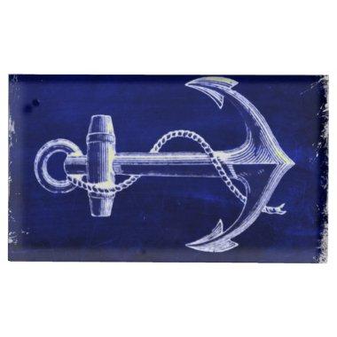 rustic Navy Blue anchor nautical wedding Table Card Holder