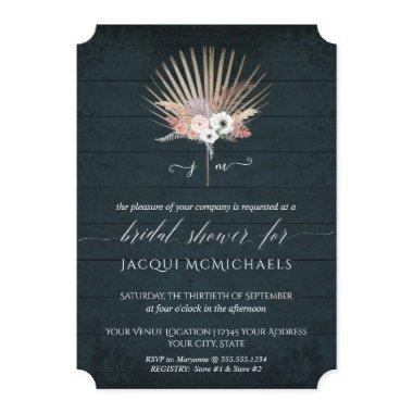 Rustic Navy Blush and White Floral