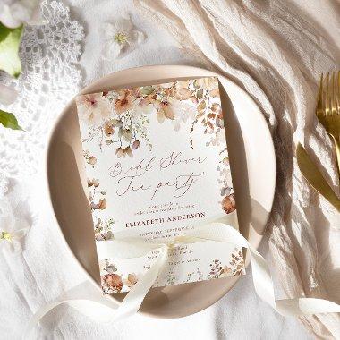 Rustic Neutral Boho Floral Bridal Tea
