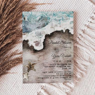 Rustic Ocean | Beach Destination Bridal Shower Invitations