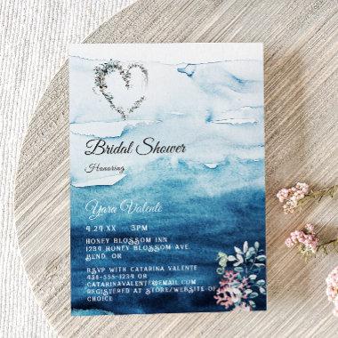 Rustic Ocean Bridal Shower Invitations