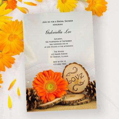 Rustic Orange Daisy Woods