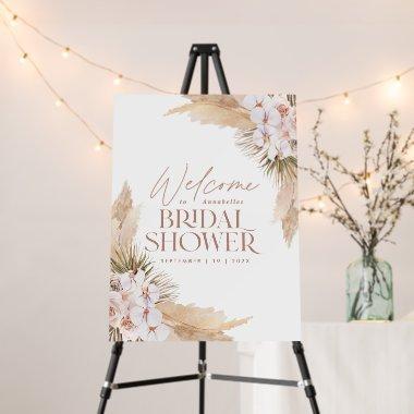 Rustic pampas grass floral  welcome foam board