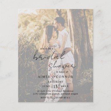 Rustic Photo Budget Bridal Shower Invitations Flyer