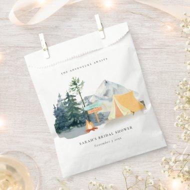 Rustic Pine Woods Camping Mountain Bridal Shower Favor Bag