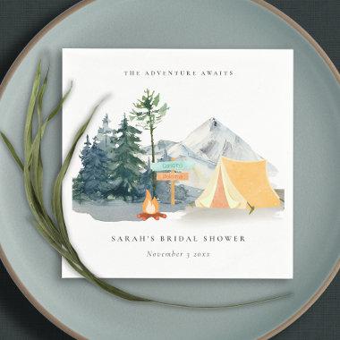 Rustic Pine Woods Camping Mountain Bridal Shower Napkins