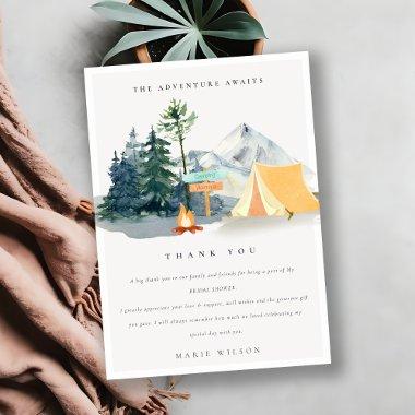 Rustic Pine Woods Camping Mountain  Thank You