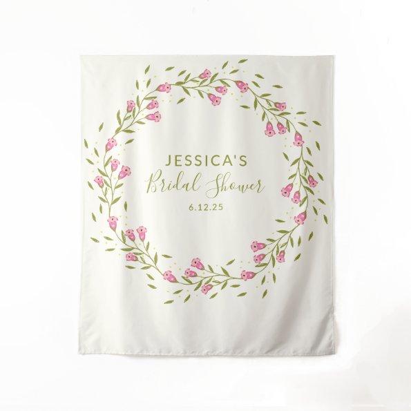 Rustic Pink Garden Flowers Custom  Tapestry