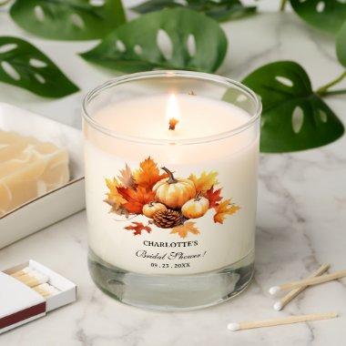 Rustic Pumpkin Fall Autumn  Favor Scented Candle