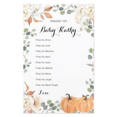 Rustic Pumpkin Fall in Love Prayers for Baby Sign