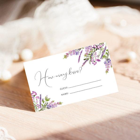 Rustic Purple Floral Lavender How Many Kisses Game Enclosure