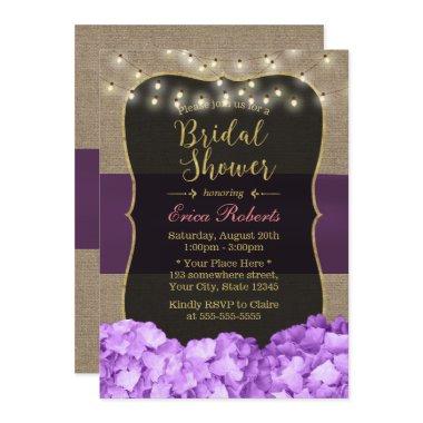 Rustic Purple Hydrangea String Light