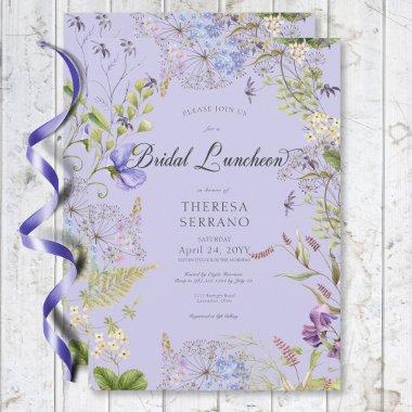 Rustic Purple Sage Wildflower Bridal Lunch