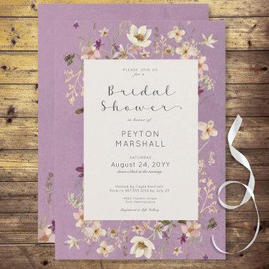 Rustic Purple Wildflower Frame