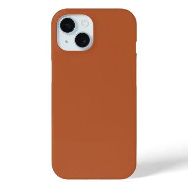 Rustic Rust Brown Solid Color iPhone 15 Case