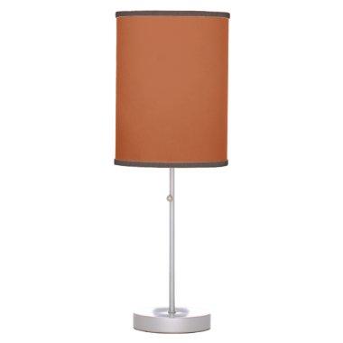 Rustic Rust Brown Solid Color Table Lamp