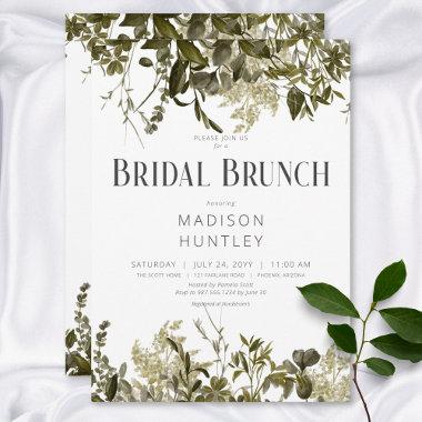 Rustic Sage Greenery Frame Bridal Brunch