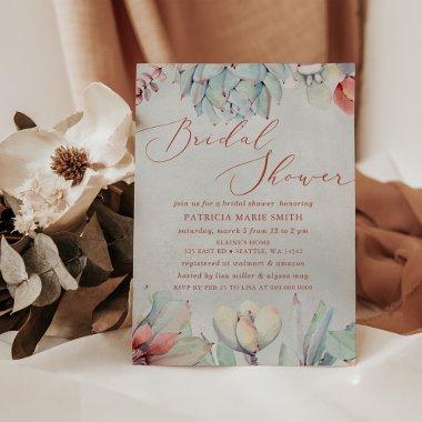 Rustic Sage Peach Succulent Boho