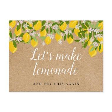 Rustic Script Bridal Shower Change The Date Lemons PostInvitations