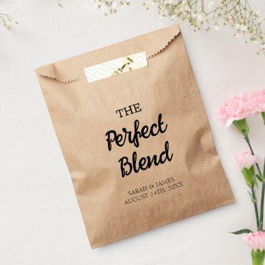 Rustic Script Perfect Blend Wedding Bridal Shower Favor Bag
