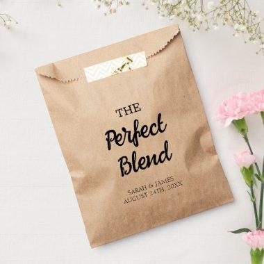 Rustic Script Perfect Blend Wedding  Favor Bag