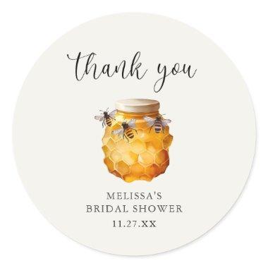 Rustic She Found Her Honey  Thank You Classic Round Sticker