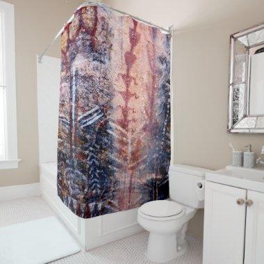 Rustic Southwest Ancient Pictograph Shower Curtain