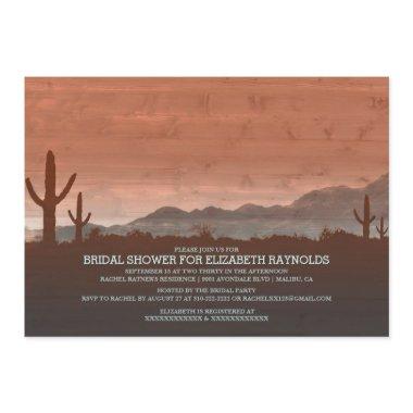 Rustic Southwestern Bridal Shower Invitations