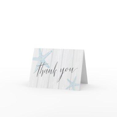 Rustic Starfish Thank You Invitations