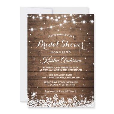 Rustic String Light Snowflake Winter
