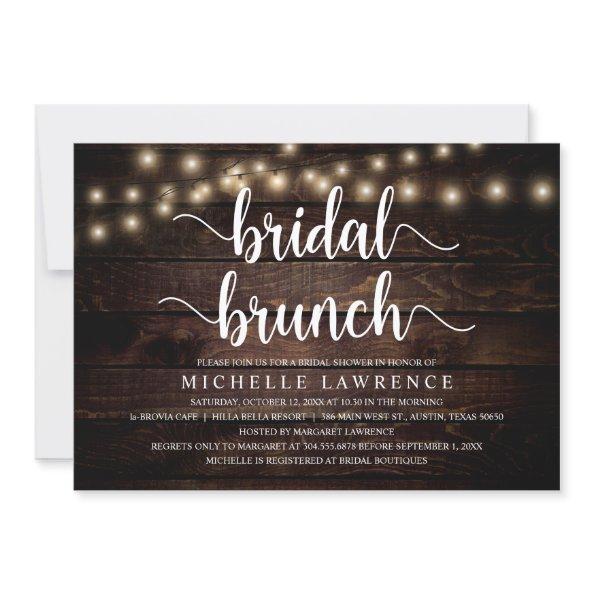 Rustic String Lights,  Brunch