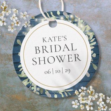 Rustic String Lights Greenery  Favor Tags