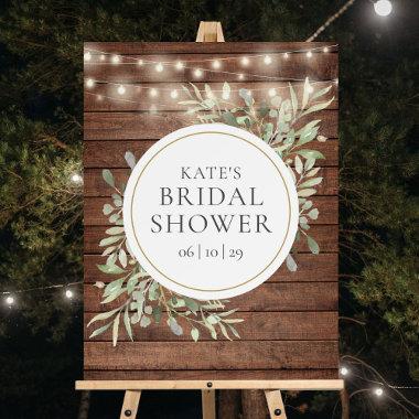 Rustic String Lights Greenery  Foam Board