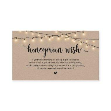 Rustic String Lights, Kraft, Honeymoon Wish Enclosure
