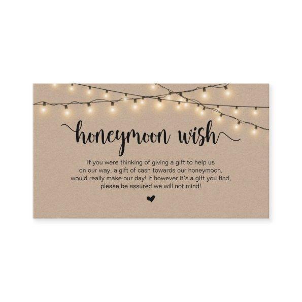 Rustic String Lights, Kraft, Honeymoon Wish Enclosure
