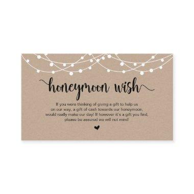 Rustic String Lights, Kraft, Honeymoon Wish Enclosure