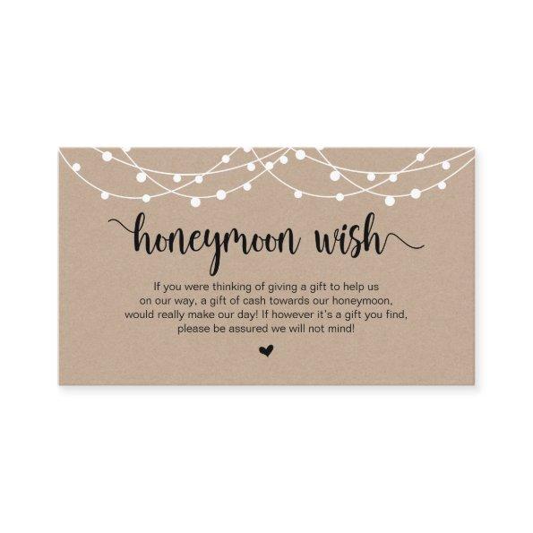 Rustic String Lights, Kraft, Honeymoon Wish Enclosure