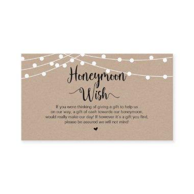 Rustic String Lights, Kraft, Honeymoon Wish Enclosure
