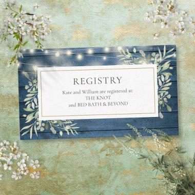 Rustic String Lights Wedding Shower Gift Registry Enclosure Invitations