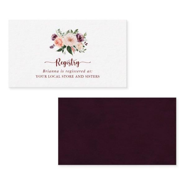 Rustic Summer Floral Wedding Gift Registry  Enclosure