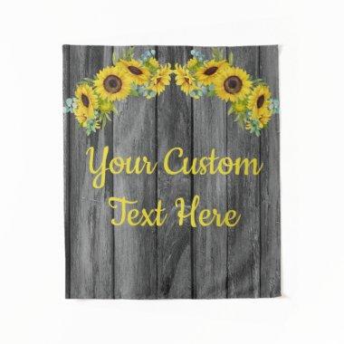Rustic Sunflower Anniversary Party Backdrop Prop