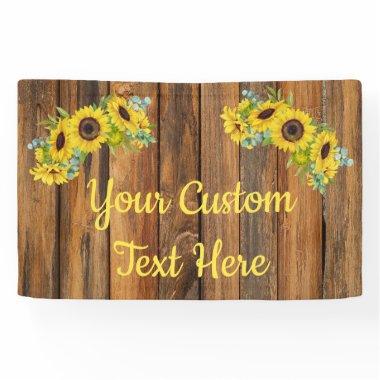 Rustic Sunflower Anniversary Party Photobooth Prop Banner