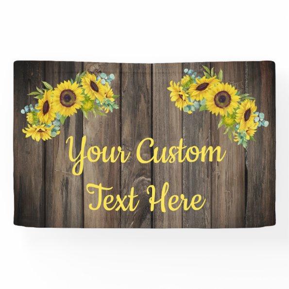 Rustic Sunflower Anniversary Party Photobooth Prop Banner