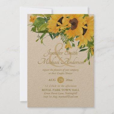 Rustic Sunflower Bridal Shower Ampersand Couples