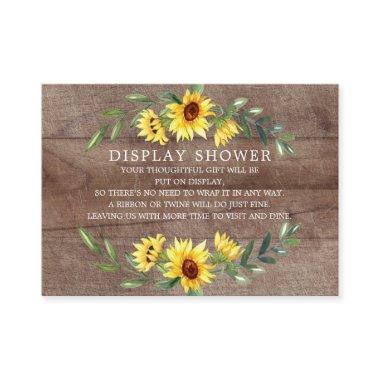 Rustic Sunflower Bridal Shower Display Shower Enclosure Invitations