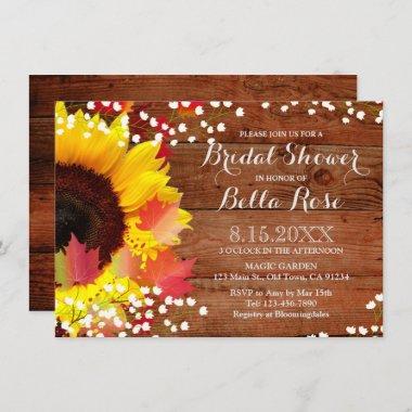Rustic Sunflower Bridal Shower Invitation Invitations