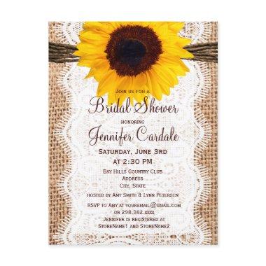 Rustic Sunflower  Invitation Post